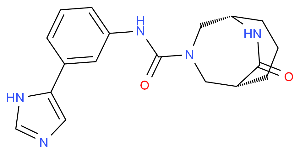 (1S*,5R*)-N-[3-(1H-imidazol-5-yl)phenyl]-10-oxo-3,9-diazabicyclo[3.3.2]decane-3-carboxamide_Molecular_structure_CAS_)