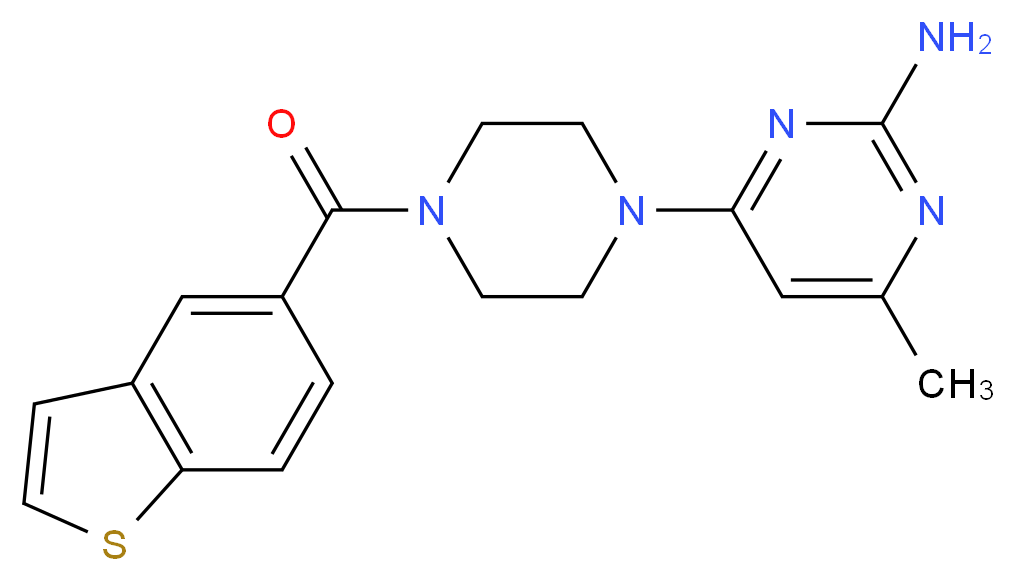 4-[4-(1-benzothien-5-ylcarbonyl)-1-piperazinyl]-6-methyl-2-pyrimidinamine_Molecular_structure_CAS_)
