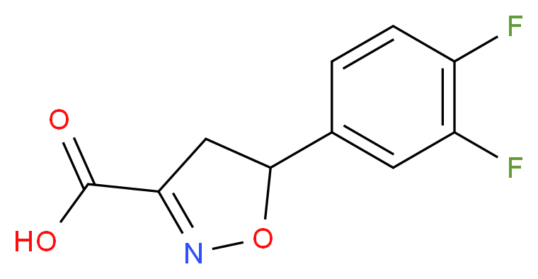 5-(3,4-difluorophenyl)-4,5-dihydro-1,2-oxazole-3-carboxylic acid_Molecular_structure_CAS_)