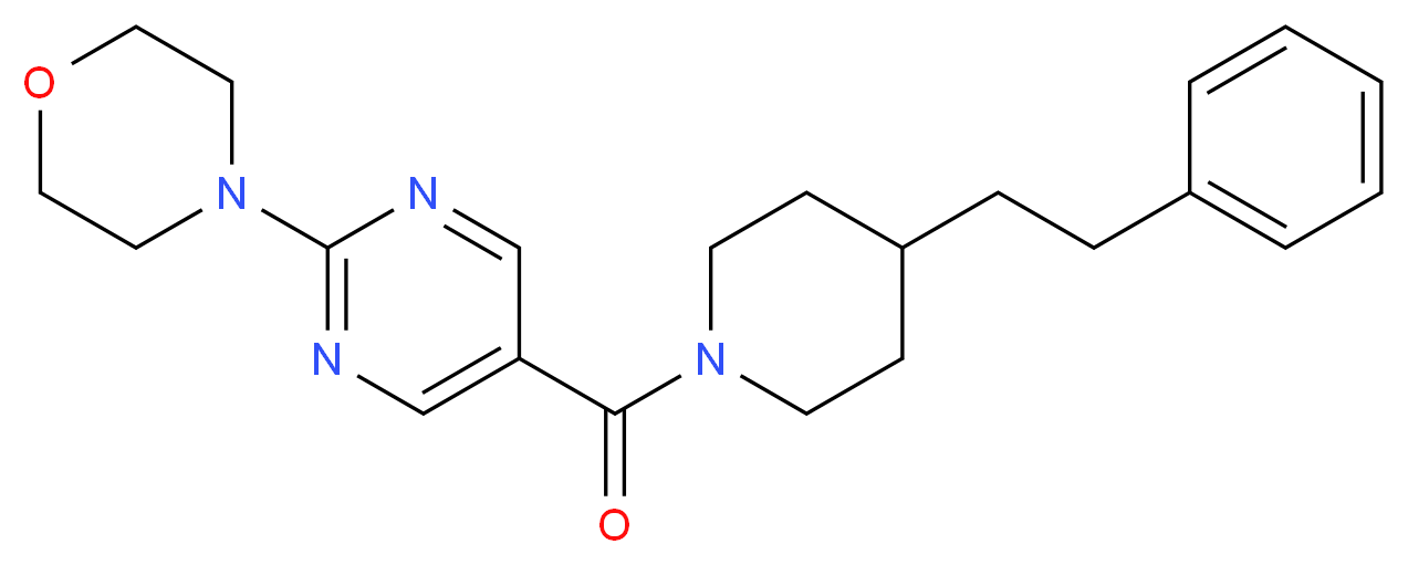 4-(5-{[4-(2-phenylethyl)-1-piperidinyl]carbonyl}-2-pyrimidinyl)morpholine_Molecular_structure_CAS_)