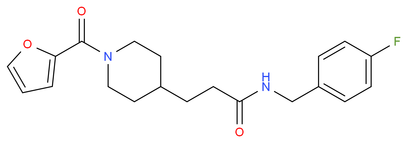 N-(4-fluorobenzyl)-3-[1-(2-furoyl)-4-piperidinyl]propanamide_Molecular_structure_CAS_)