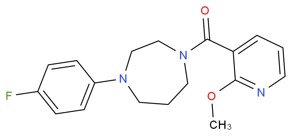 1-(4-fluorophenyl)-4-[(2-methoxy-3-pyridinyl)carbonyl]-1,4-diazepane_Molecular_structure_CAS_)