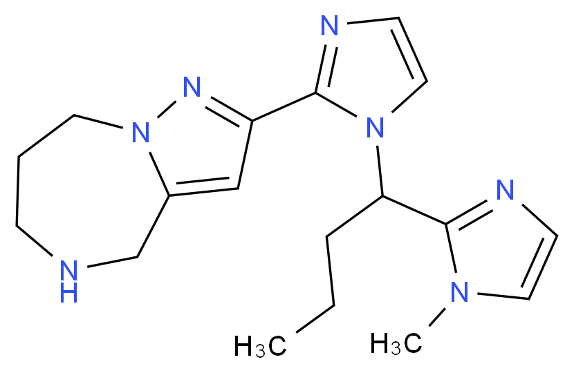 2-{1-[1-(1-methyl-1H-imidazol-2-yl)butyl]-1H-imidazol-2-yl}-5,6,7,8-tetrahydro-4H-pyrazolo[1,5-a][1,4]diazepine_Molecular_structure_CAS_)