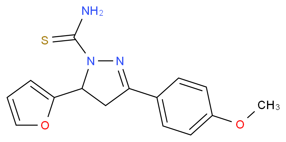 5-(2-furyl)-3-(4-methoxyphenyl)-4,5-dihydro-1H-pyrazole-1-carbothioamide_Molecular_structure_CAS_)