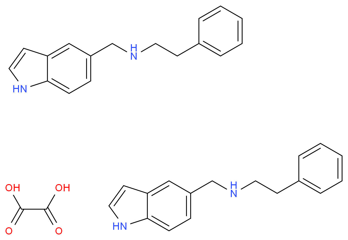 N-((1H-indol-5-yl)methyl)-2-phenylethanamine hemioxalate_Molecular_structure_CAS_)
