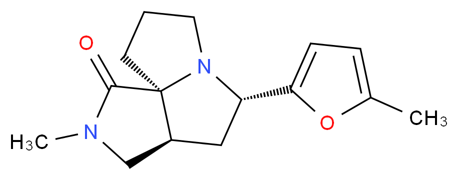 (3aS*,5S*,9aS*)-2-methyl-5-(5-methyl-2-furyl)hexahydro-7H-pyrrolo[3,4-g]pyrrolizin-1(2H)-one_Molecular_structure_CAS_)