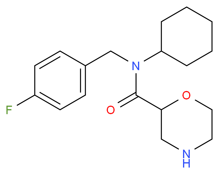 N-cyclohexyl-N-(4-fluorobenzyl)morpholine-2-carboxamide_Molecular_structure_CAS_)