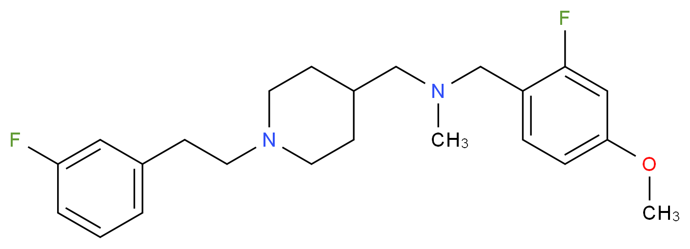 (2-fluoro-4-methoxybenzyl)({1-[2-(3-fluorophenyl)ethyl]-4-piperidinyl}methyl)methylamine_Molecular_structure_CAS_)
