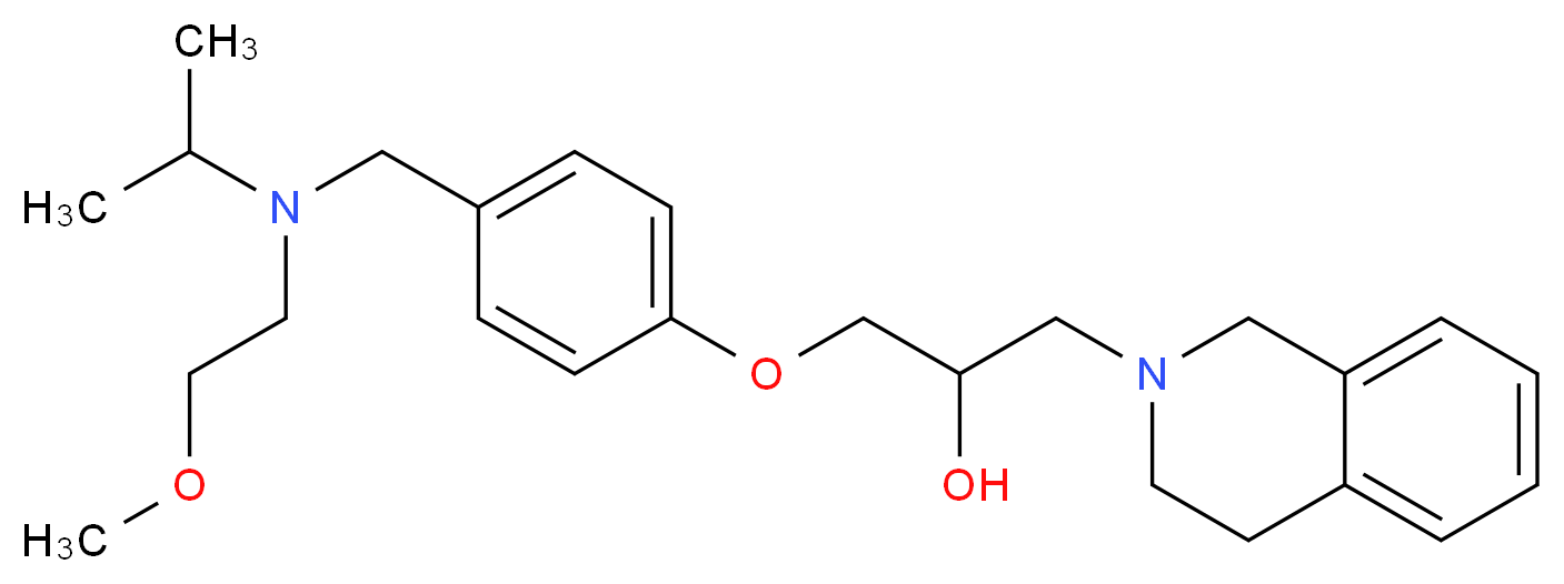 1-(3,4-dihydro-2(1H)-isoquinolinyl)-3-(4-{[isopropyl(2-methoxyethyl)amino]methyl}phenoxy)-2-propanol_Molecular_structure_CAS_)