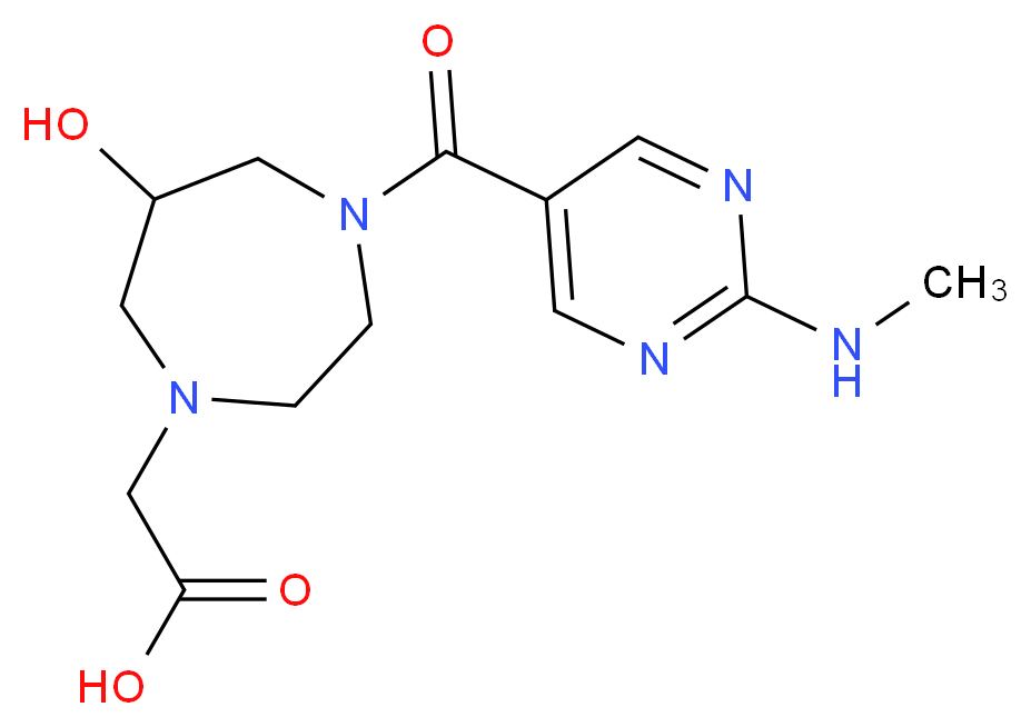 (6-hydroxy-4-{[2-(methylamino)pyrimidin-5-yl]carbonyl}-1,4-diazepan-1-yl)acetic acid_Molecular_structure_CAS_)