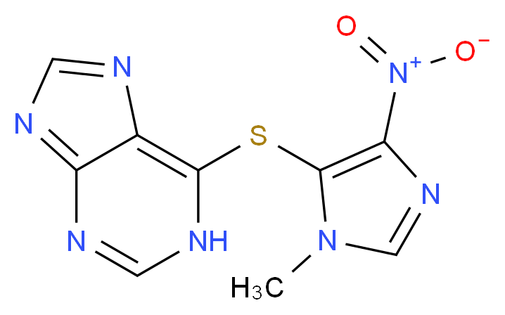 6-((1-methyl-4-nitro-1h-imidazol-5-yl)thio)-1h-purine_Molecular_structure_CAS_446-86-6)