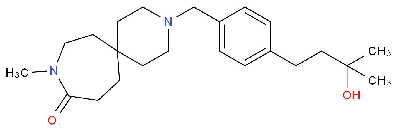 3-[4-(3-hydroxy-3-methylbutyl)benzyl]-9-methyl-3,9-diazaspiro[5.6]dodecan-10-one_Molecular_structure_CAS_)