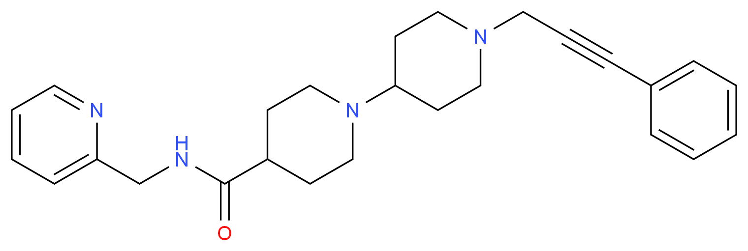 1'-(3-phenyl-2-propyn-1-yl)-N-(2-pyridinylmethyl)-1,4'-bipiperidine-4-carboxamide_Molecular_structure_CAS_)