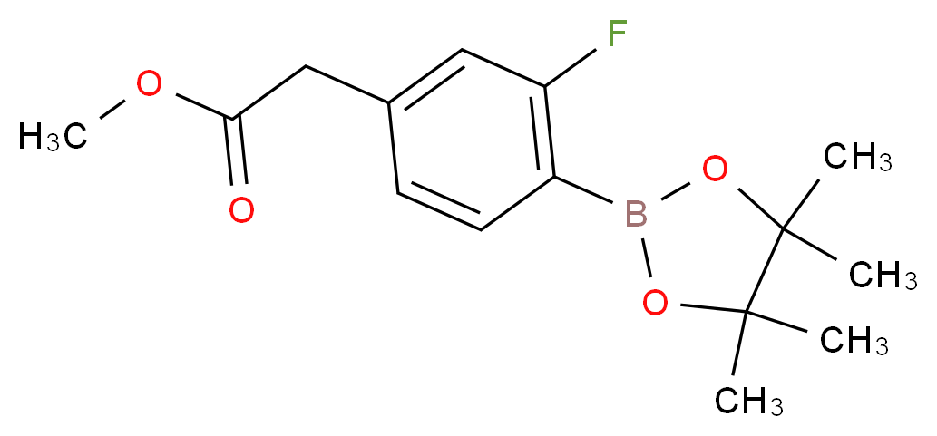 2-Fluoro-4-(methoxycarbonylmethyl)benzeneboronic acid pinacol ester_Molecular_structure_CAS_1259022-70-2)