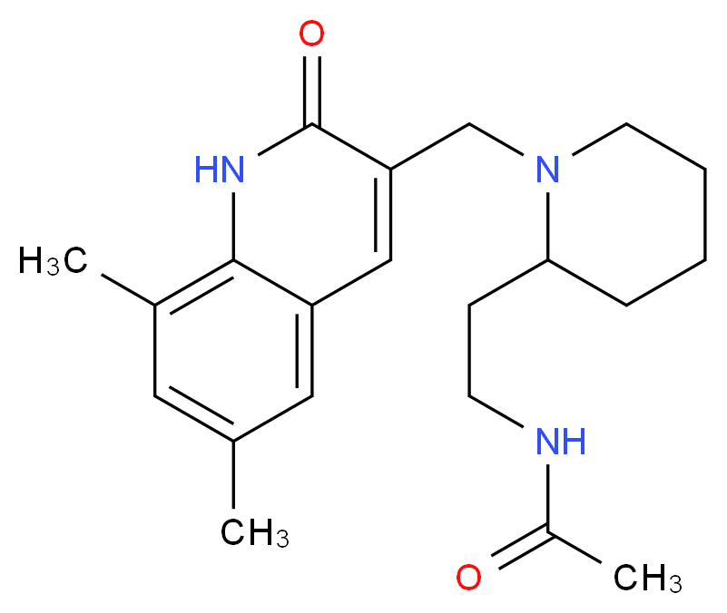 N-(2-{1-[(6,8-dimethyl-2-oxo-1,2-dihydroquinolin-3-yl)methyl]piperidin-2-yl}ethyl)acetamide_Molecular_structure_CAS_)