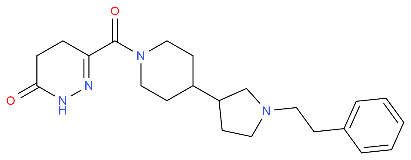 6-({4-[1-(2-phenylethyl)-3-pyrrolidinyl]-1-piperidinyl}carbonyl)-4,5-dihydro-3(2H)-pyridazinone_Molecular_structure_CAS_)