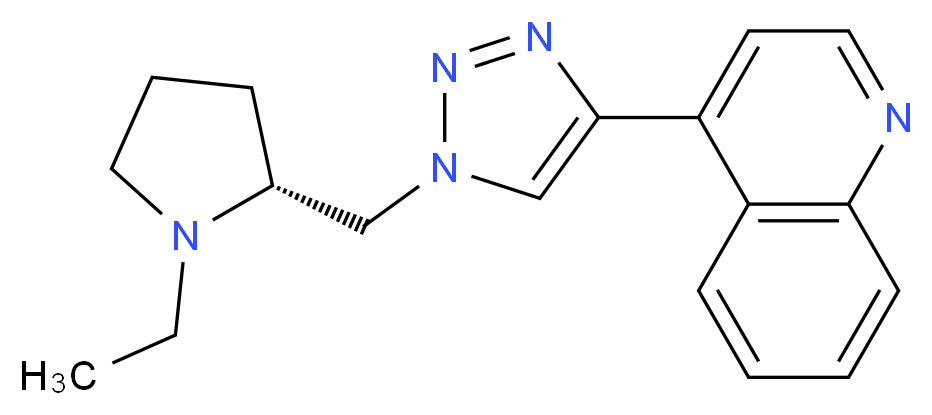 4-(1-{[(2R)-1-ethylpyrrolidin-2-yl]methyl}-1H-1,2,3-triazol-4-yl)quinoline_Molecular_structure_CAS_)