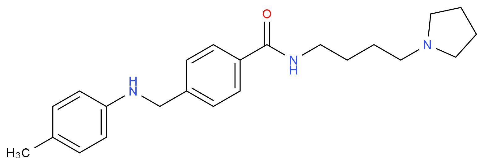 4-{[(4-methylphenyl)amino]methyl}-N-(4-pyrrolidin-1-ylbutyl)benzamide_Molecular_structure_CAS_)