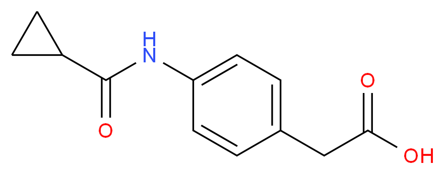 {4-[(cyclopropylcarbonyl)amino]phenyl}acetic acid_Molecular_structure_CAS_832681-49-9)
