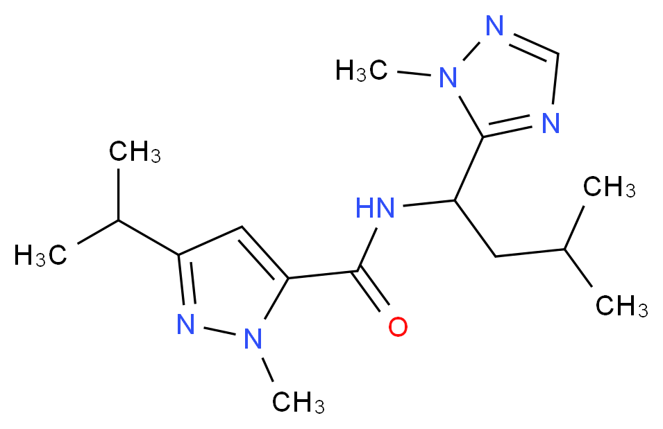 3-isopropyl-1-methyl-N-[3-methyl-1-(1-methyl-1H-1,2,4-triazol-5-yl)butyl]-1H-pyrazole-5-carboxamide_Molecular_structure_CAS_)