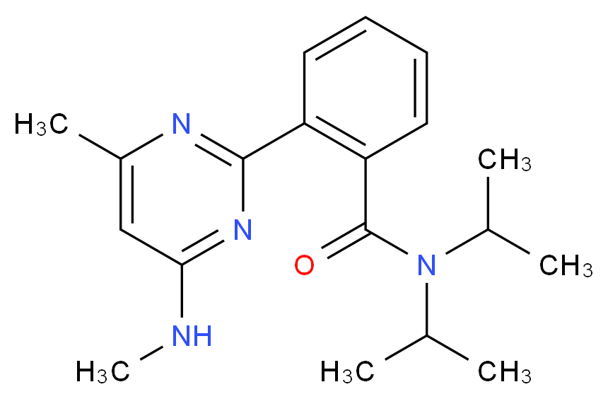 N,N-diisopropyl-2-[4-methyl-6-(methylamino)pyrimidin-2-yl]benzamide_Molecular_structure_CAS_)