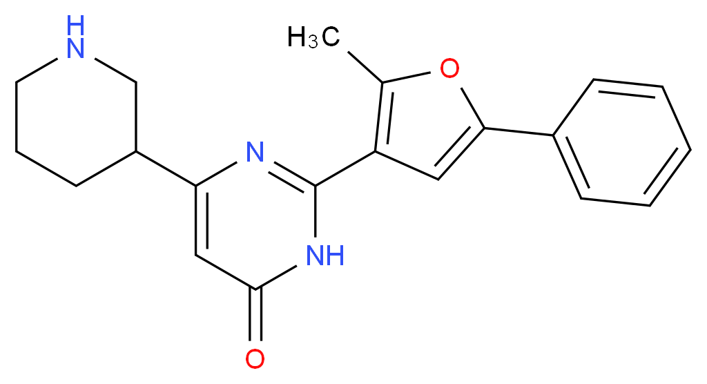 2-(2-methyl-5-phenyl-3-furyl)-6-piperidin-3-ylpyrimidin-4(3H)-one_Molecular_structure_CAS_)