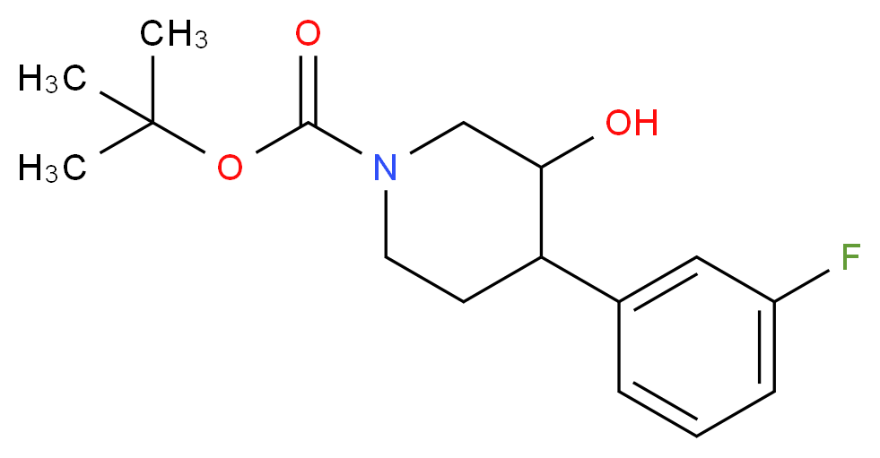 tert-butyl 4-(3-fluorophenyl)-3-hydroxypiperidine-1-carboxylate_Molecular_structure_CAS_)