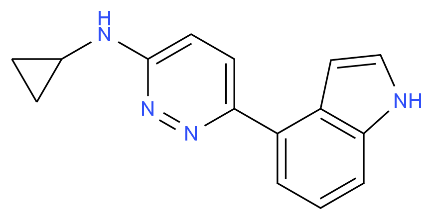 N-cyclopropyl-6-(1H-indol-4-yl)pyridazin-3-amine_Molecular_structure_CAS_)