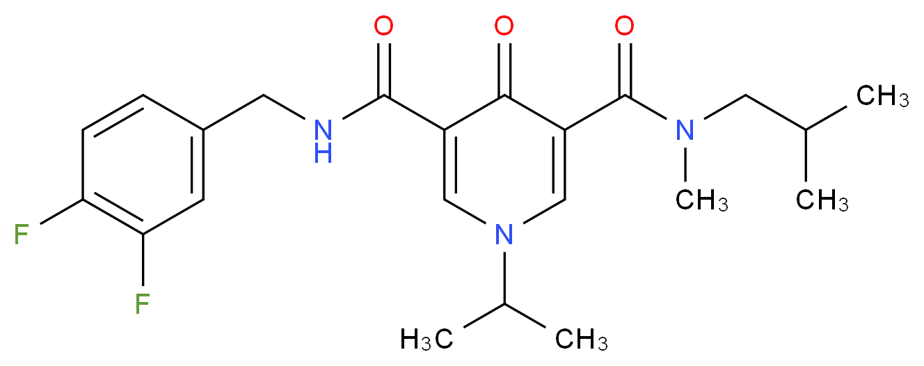 N'-(3,4-difluorobenzyl)-N-isobutyl-1-isopropyl-N-methyl-4-oxo-1,4-dihydro-3,5-pyridinedicarboxamide_Molecular_structure_CAS_)