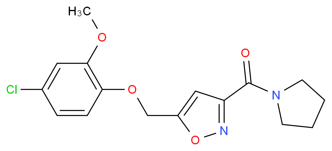 5-[(4-chloro-2-methoxyphenoxy)methyl]-3-(1-pyrrolidinylcarbonyl)isoxazole_Molecular_structure_CAS_)