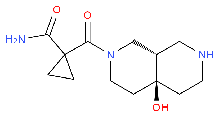 1-{[(4aS*,8aS*)-4a-hydroxyoctahydro-2,7-naphthyridin-2(1H)-yl]carbonyl}cyclopropanecarboxamide_Molecular_structure_CAS_)