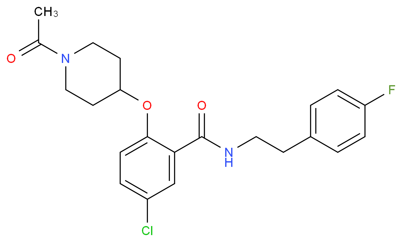 2-[(1-acetyl-4-piperidinyl)oxy]-5-chloro-N-[2-(4-fluorophenyl)ethyl]benzamide_Molecular_structure_CAS_)