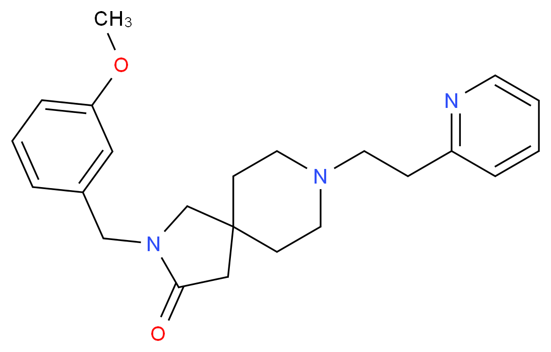 2-(3-methoxybenzyl)-8-[2-(2-pyridinyl)ethyl]-2,8-diazaspiro[4.5]decan-3-one_Molecular_structure_CAS_)