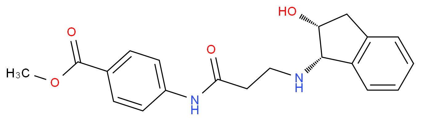 methyl 4-[(3-{[(1S,2R)-2-hydroxy-2,3-dihydro-1H-inden-1-yl]amino}propanoyl)amino]benzoate_Molecular_structure_CAS_)
