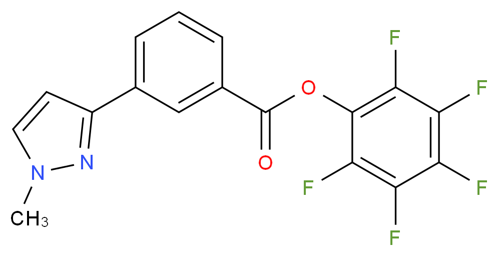 pentafluorophenyl 3-(1-methyl-1H-pyrazol-3-yl)benzoate_Molecular_structure_CAS_910037-11-5)