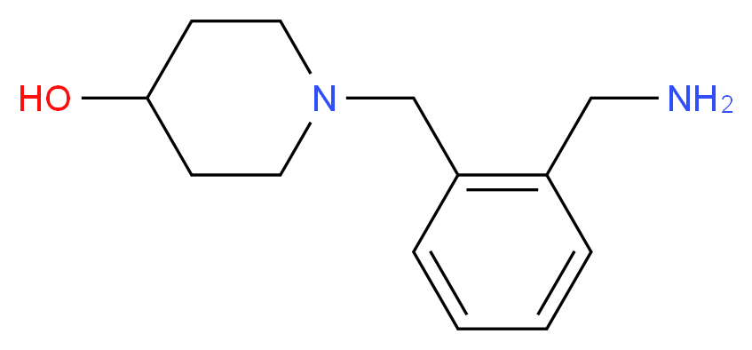 1-{[2-(aminomethyl)phenyl]methyl}piperidin-4-ol_Molecular_structure_CAS_)