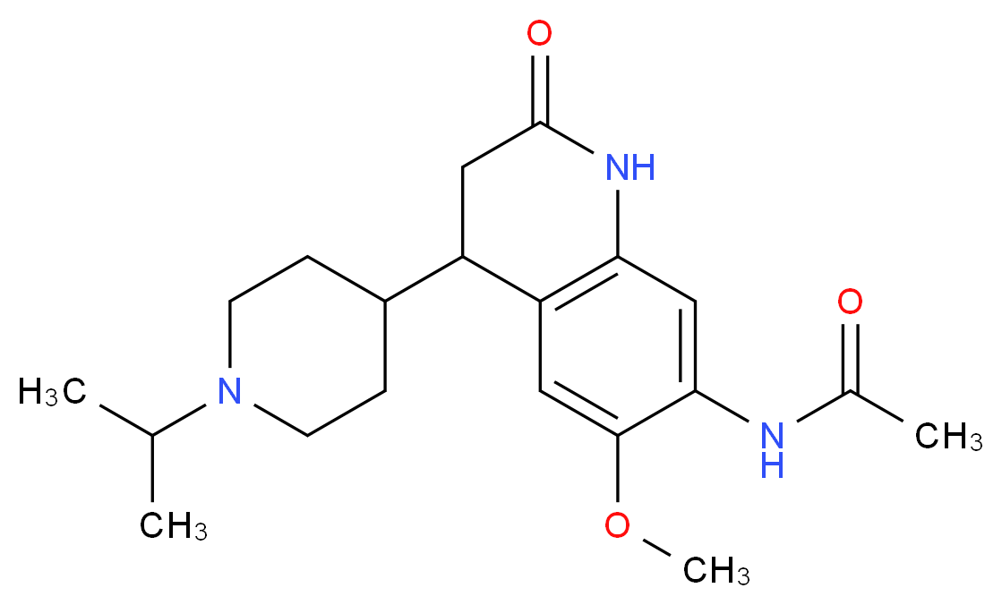 N-[4-(1-isopropylpiperidin-4-yl)-6-methoxy-2-oxo-1,2,3,4-tetrahydroquinolin-7-yl]acetamide_Molecular_structure_CAS_)