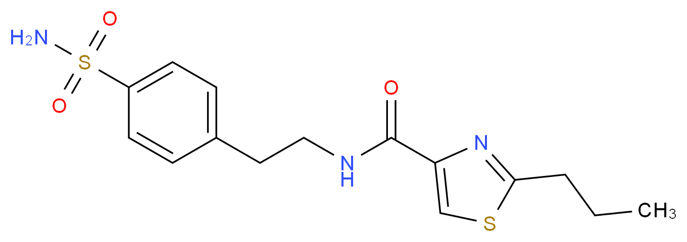 N-{2-[4-(aminosulfonyl)phenyl]ethyl}-2-propyl-1,3-thiazole-4-carboxamide_Molecular_structure_CAS_)