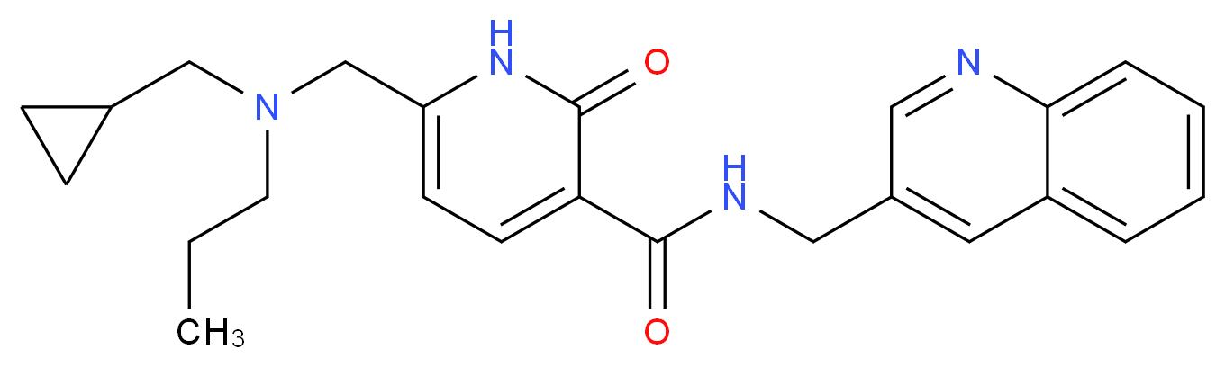 6-{[(cyclopropylmethyl)(propyl)amino]methyl}-2-oxo-N-(3-quinolinylmethyl)-1,2-dihydro-3-pyridinecarboxamide_Molecular_structure_CAS_)