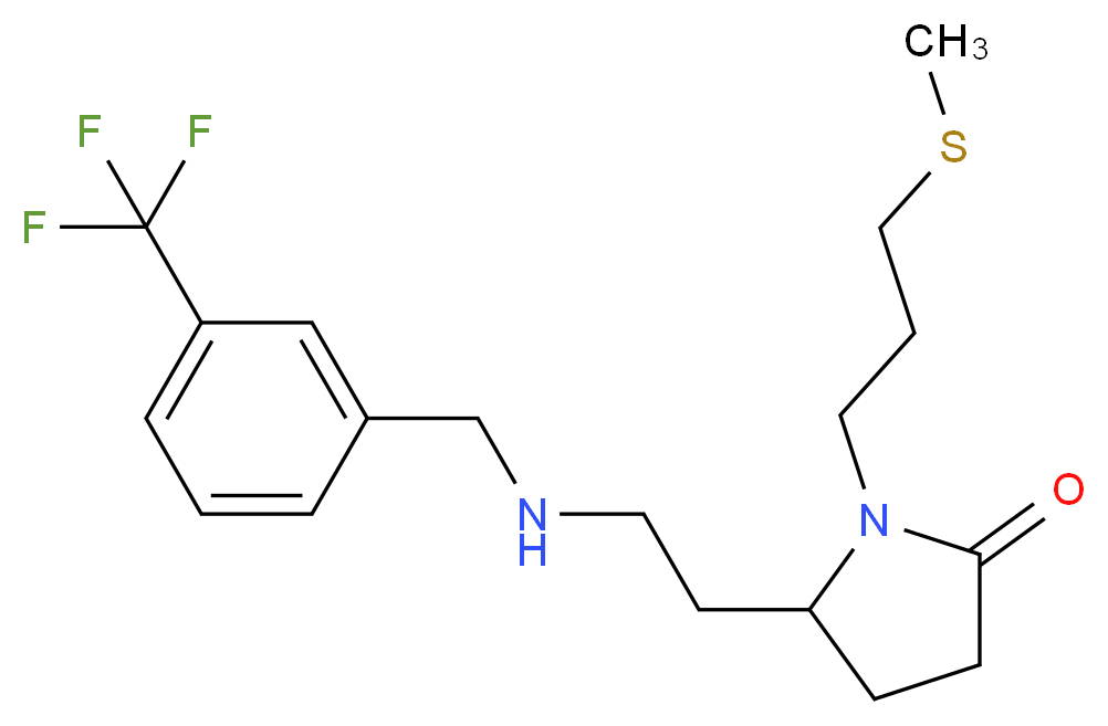 1-[3-(methylthio)propyl]-5-(2-{[3-(trifluoromethyl)benzyl]amino}ethyl)-2-pyrrolidinone_Molecular_structure_CAS_)