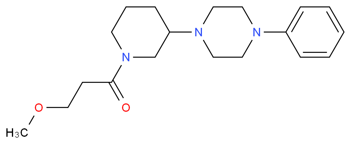 1-[1-(3-methoxypropanoyl)-3-piperidinyl]-4-phenylpiperazine_Molecular_structure_CAS_)