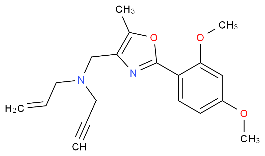 N-{[2-(2,4-dimethoxyphenyl)-5-methyl-1,3-oxazol-4-yl]methyl}-N-2-propyn-1-yl-2-propen-1-amine_Molecular_structure_CAS_)