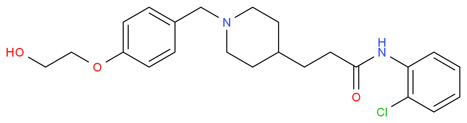 N-(2-chlorophenyl)-3-{1-[4-(2-hydroxyethoxy)benzyl]-4-piperidinyl}propanamide_Molecular_structure_CAS_)
