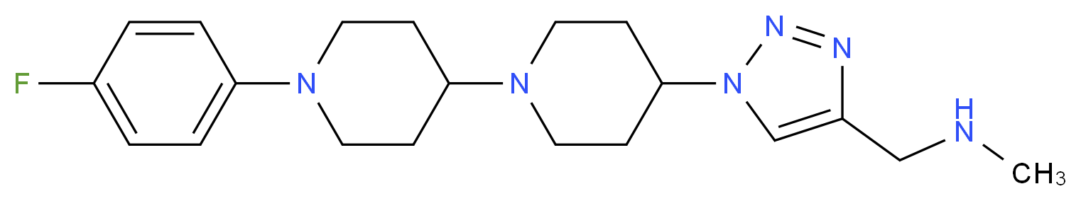 ({1-[1'-(4-fluorophenyl)-1,4'-bipiperidin-4-yl]-1H-1,2,3-triazol-4-yl}methyl)methylamine_Molecular_structure_CAS_)
