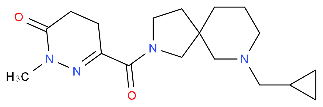 6-{[7-(cyclopropylmethyl)-2,7-diazaspiro[4.5]dec-2-yl]carbonyl}-2-methyl-4,5-dihydro-3(2H)-pyridazinone_Molecular_structure_CAS_)