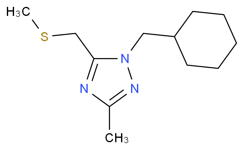 1-(cyclohexylmethyl)-3-methyl-5-[(methylthio)methyl]-1H-1,2,4-triazole_Molecular_structure_CAS_)