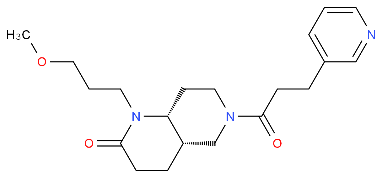 (4aS*,8aR*)-1-(3-methoxypropyl)-6-(3-pyridin-3-ylpropanoyl)octahydro-1,6-naphthyridin-2(1H)-one_Molecular_structure_CAS_)