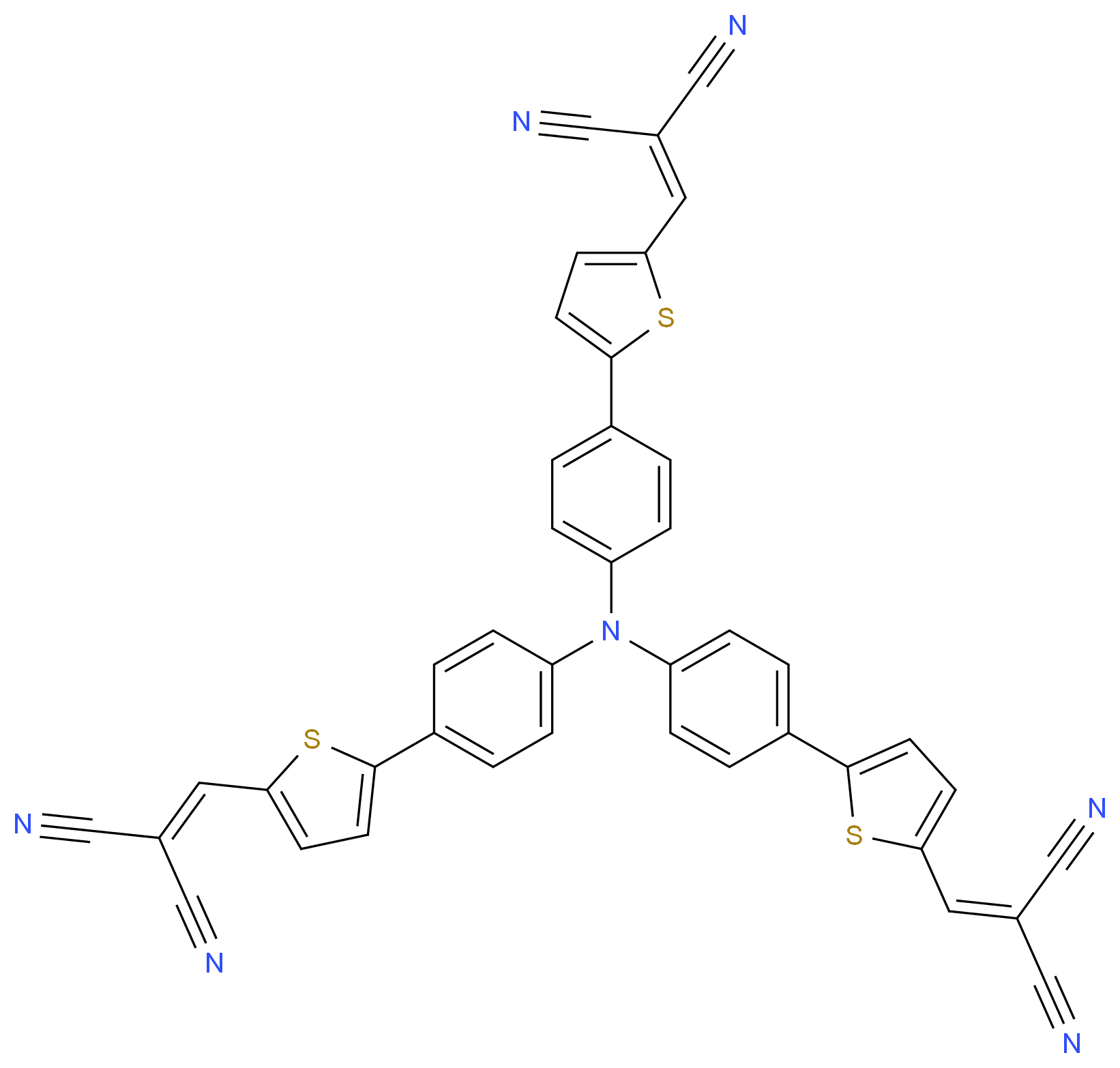 Tris[4-(5-dicyanomethylidenemethyl-2-thienyl)phenyl]amine_Molecular_structure_CAS_883236-54-2)