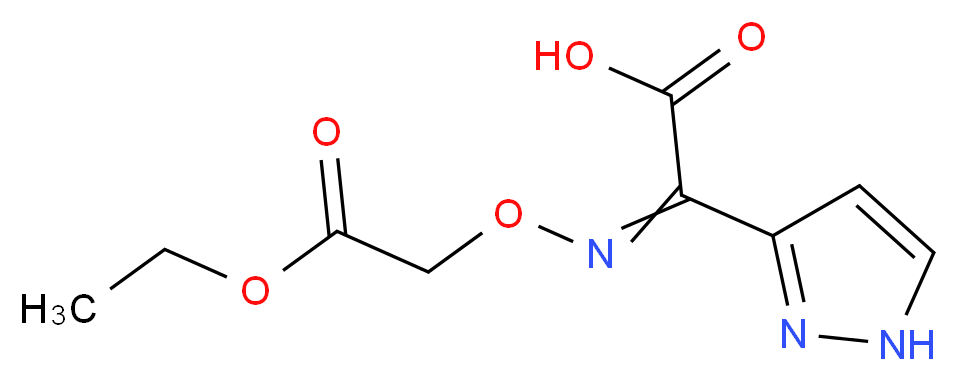 α-[(2-Ethoxy-2-oxoethoxy)imino]-3-pyrazoleacetic acid,mixture of syn and anti_Molecular_structure_CAS_84080-54-6)