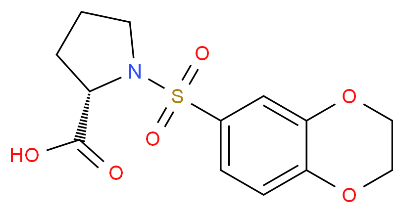 (2S)-1-(2,3-dihydro-1,4-benzodioxin-6-ylsulfonyl)pyrrolidine-2-carboxylic acid_Molecular_structure_CAS_)